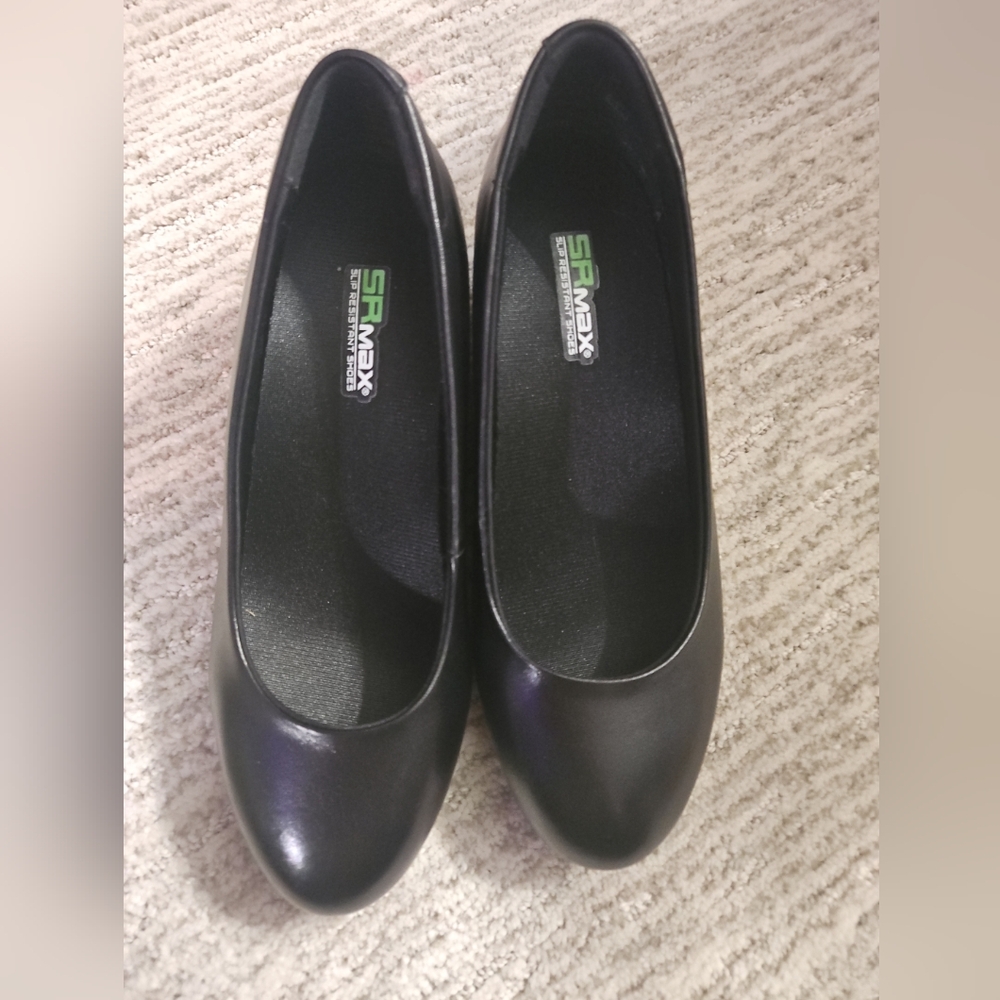 SR Max Bristol Women's 7.5 M Black Shoes Wedge Slip Resistant Work Shoe